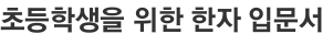 초등학생을 위한 한자 입문서 