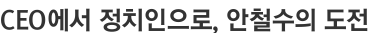 CEO에서 정치인으로, 안철수의 도전
