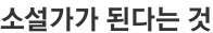소설가가 된다는 것